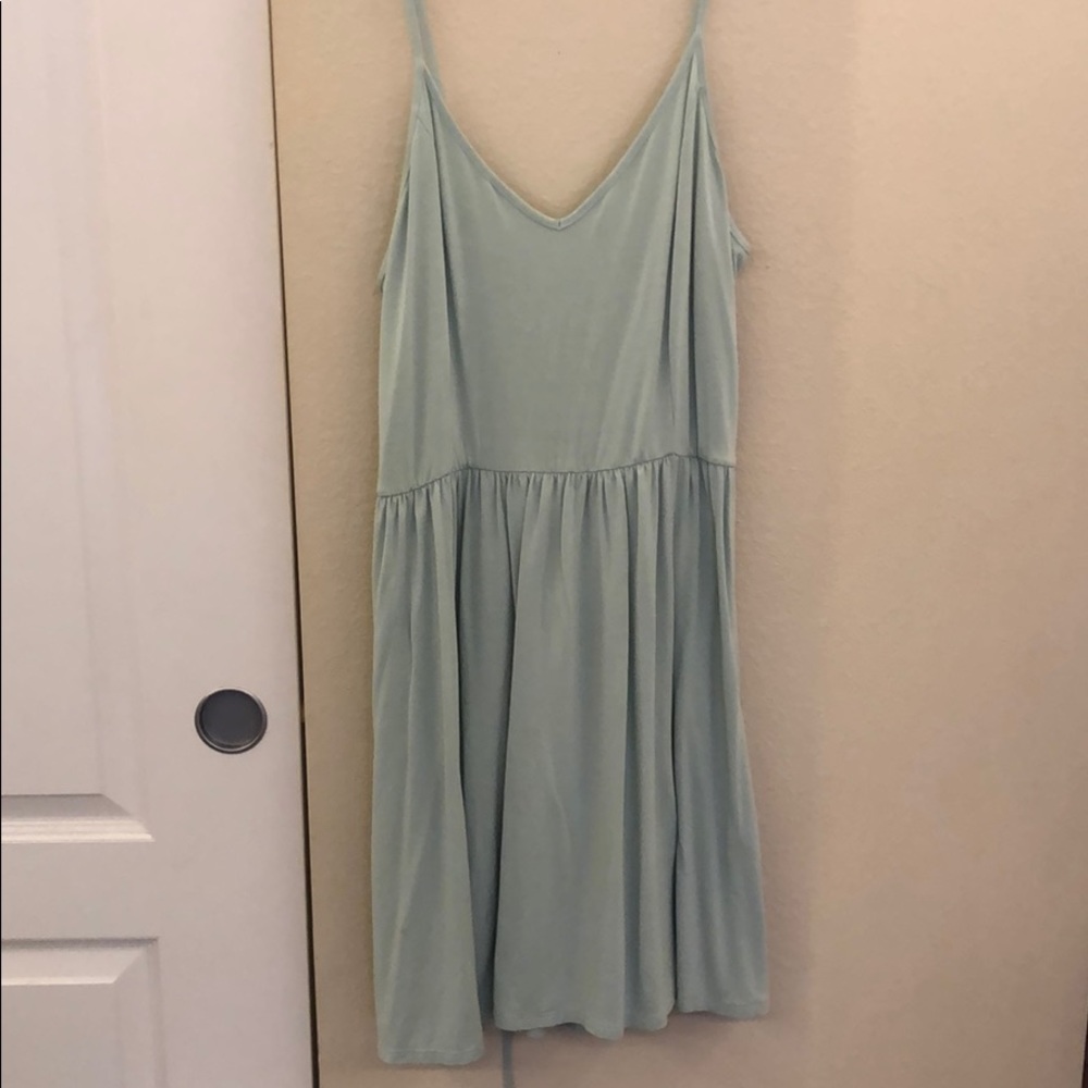 Mint green halter dress